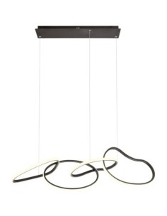 Sospensione LED Bias 120 cm a 4 elementi in alluminio nero opaco, 90 W CCT dimmer | Redo -REDO GROUP