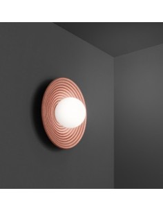 Applique Huevo in metallo e cemento terracotta con sfera in vetro bianco, E27 | Perenz -PERENZ 2