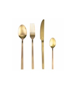 Lexington set posate 24 pezzi in acciaio inox 18/0 oro opaco | Villa d'Este -VILLA D' ESTE