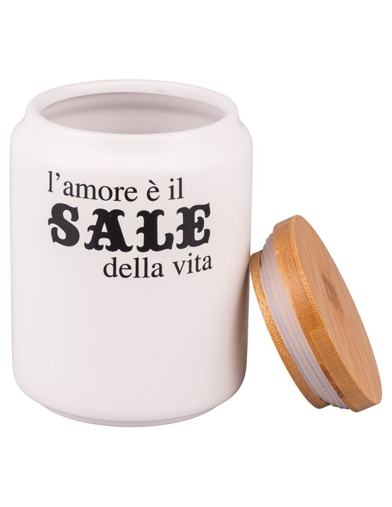 Idee set 3 barattoli ermetici sale, zucchero e caffè in ceramica opaca 900 ml | Villa d'Este -VILLA D' ESTE