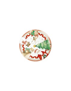 Racconti piatto portata natalizio in porcellana Ø 30 cm | Brandani -BRANDANI
