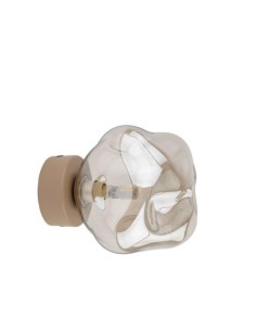 Applique Lava Small in metallo sabbia con vetro cognac, orientabile, G9 | TK Lighting -TK LIGHTING