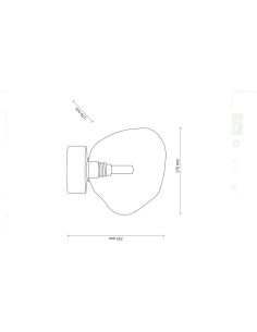 Applique Lava Small in metallo sabbia con vetro cognac, orientabile, G9 | TK Lighting -TK LIGHTING 2