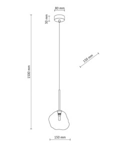 Lampada a sospensione Lava in metallo sabbia con sfera in vetro cognac, 1 x G9 | TK Lighting -TK LIGHTING 2