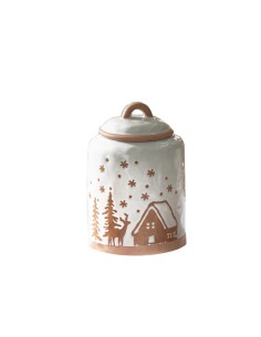 Barattolo Pandizenzero Bosco in stoneware con coperchio Ø 17 x 25,5 cm | Brandani -BRANDANI