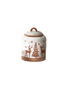 Barattolo Pandizenzero Renna in stoneware con coperchio Ø 15,5 x 22 cm | Brandani -BRANDANI