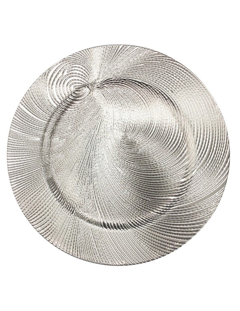 Twister set 4 sottopiatti in polipropilene champagne Ø 33 cm | Brandani -BRANDANI