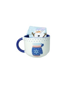 Tazza colazione Guanto in new bone china con calzini in cotone | Brandani -BRANDANI