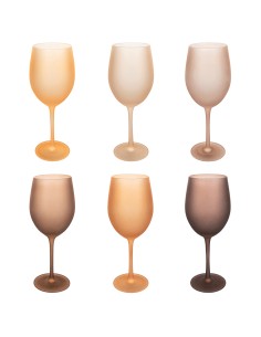 Set 6 calici vino frosted effetto ghiaccio Happy Hour Chocolate | Villa d'Este -VILLA D' ESTE