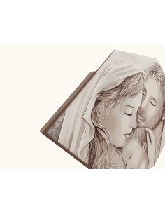 Capoletto Sacra Famiglia esagono su tavolozza con cornice fango, 86x50 cm | Artidea -ARTIDEA 2