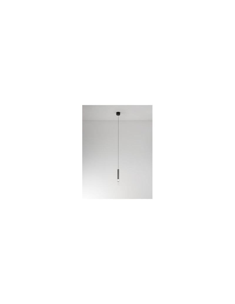 Sospensione LED Poule a calata Ø 4 in vetro fumé specchiato e grigio titanio, 8 W | Perenz -PERENZ