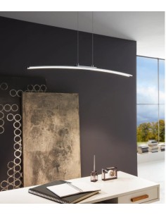 Lampada a sospensione LED Lasana lineare 90 cm in metallo cromo, luce calda | Eglo -EGLO