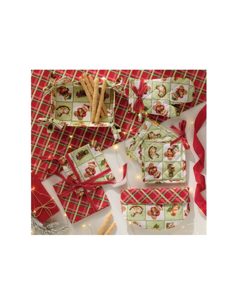 Set 2 presine natalizie in cotone e poliestere, collezione Coccole | Brandani -BRANDANI