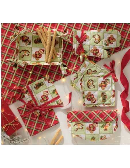 Set 2 presine natalizie in cotone e poliestere, collezione Coccole | Brandani -BRANDANI