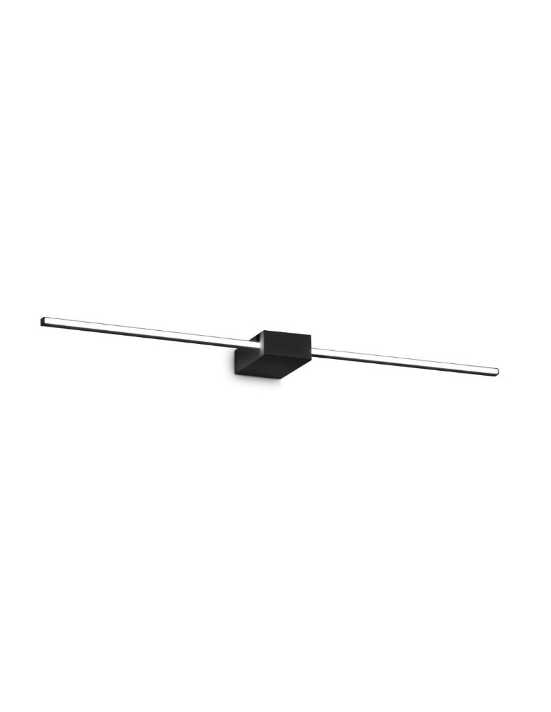 Applique LED Theo 75 cm minimal in alluminio nero, 13,5 W, per specchi e bagni | Ideal Lux -IDEAL LUX