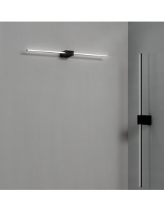 Applique LED Theo 75 cm minimal in alluminio nero, 13,5 W, per specchi e bagni | Ideal Lux -IDEAL LUX 2