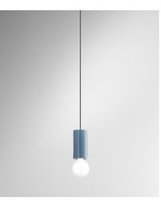 Lampada a sospensione in ceramica blu lucido Ø 8 cm, cavo nero, E27 | Perenz -PERENZ