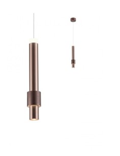 Sospensione LED Tycon Ø 10 in alluminio anodizzato marrone, 6 W 3000 K | Redo -REDO GROUP