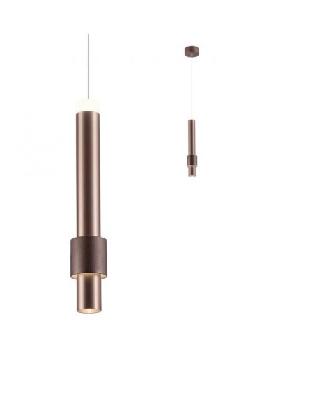 Sospensione LED Tycon Ø 10 in alluminio anodizzato marrone, 6 W 3000 K | Redo -REDO GROUP