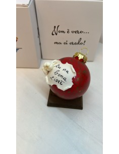 Palla di Natale napoletana rossa con aglio | A Ciort -A CIORT