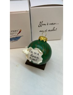 Palla di Natale napoletana verde con aglio | A Ciort -A CIORT