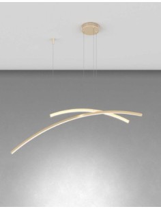 Lampada a sospensione LED Kawaii 167x80 cm oro, 43 W con switch CCT 3000-4000 K | Top Light -TOP LIGHT