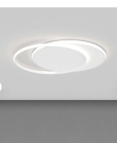 Plafoniera LED Mercury doppio cerchio 82x65 cm bianca, 42 W CCT 3000/4000 K | Top Light -TOP LIGHT