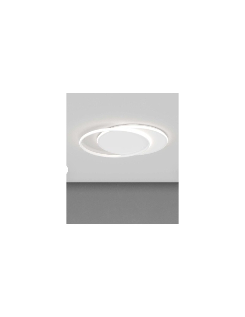 Plafoniera LED Mercury doppio cerchio 82x65 cm bianca, 42 W CCT 3000/4000 K | Top Light -TOP LIGHT