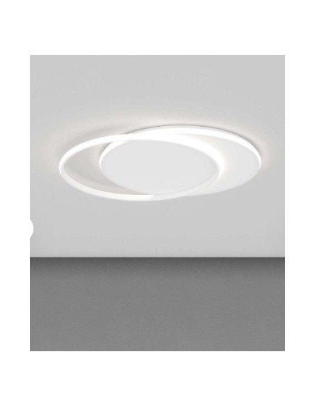 Plafoniera LED Mercury doppio cerchio 82x65 cm bianca, 42 W CCT 3000/4000 K | Top Light -TOP LIGHT