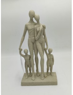 Scultura Famiglia Stons in resina, 16 x 8 x H 30,5 cm | Mauro Ferretti -MAURO FERRETTI