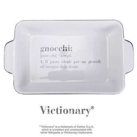 Victionary pirofila per gnocchi in gres bianco e nero 2 L | Villa d'Este -VILLA D' ESTE