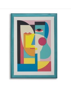 Quadro stampa su tela Picassy volto cubista con cornice (v.A) | Mauro Ferretti -MAURO FERRETTI