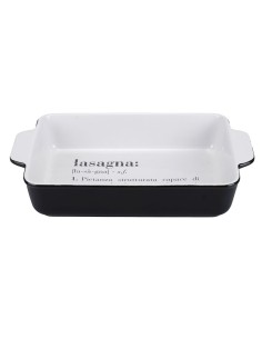 Victionary pirofila per lasagne in gres bianco e nero 37x21,7 cm, 2,95 l | Villa d'Este -VILLA D' ESTE