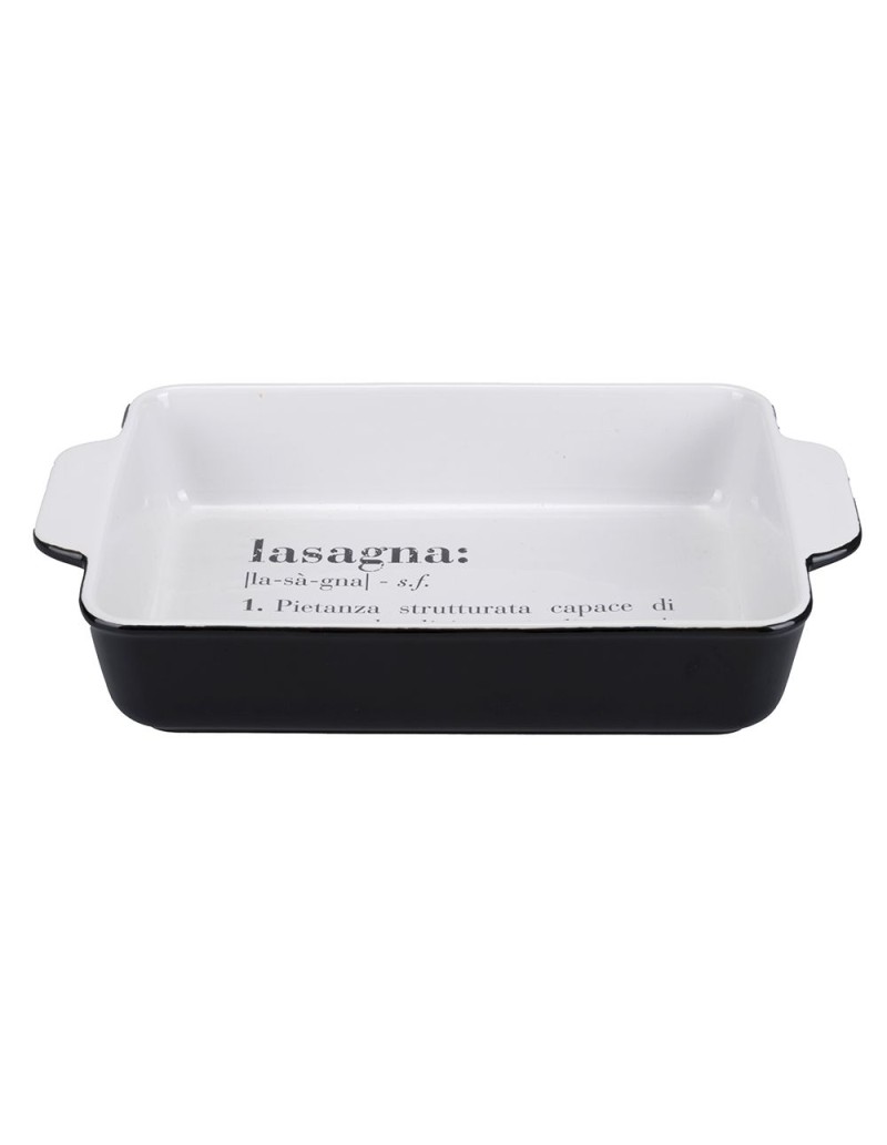 Victionary pirofila per lasagne in gres bianco e nero 37x21,7 cm, 2,95 l | Villa d'Este -VILLA D' ESTE