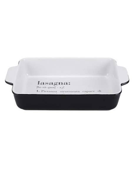 Victionary pirofila per lasagne in gres bianco e nero 37x21,7 cm, 2,95 l | Villa d'Este -VILLA D' ESTE