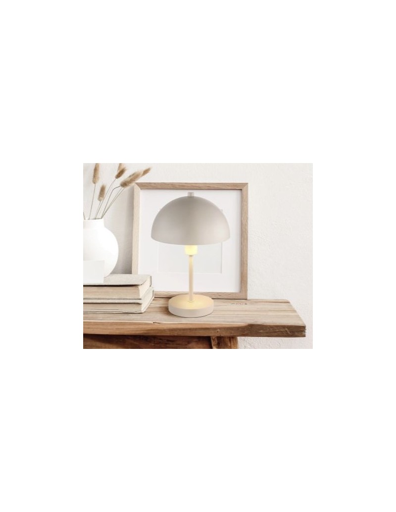 Lampada da tavolo Atoma I a fungo in metallo sabbia satinato, Ø 20 cm, E14 | Globo Lighting -GLOBO LIGHTING