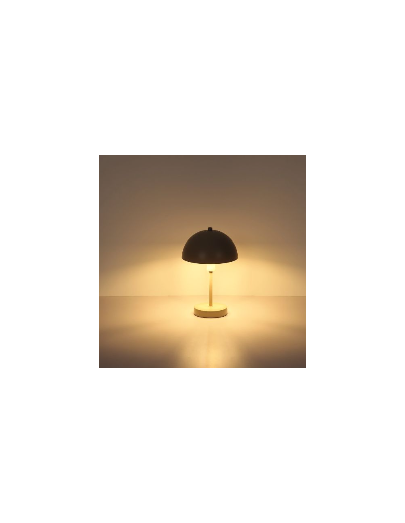 Lampada da tavolo Atoma I a fungo in metallo sabbia satinato, Ø 20 cm, E14 | Globo Lighting -GLOBO LIGHTING