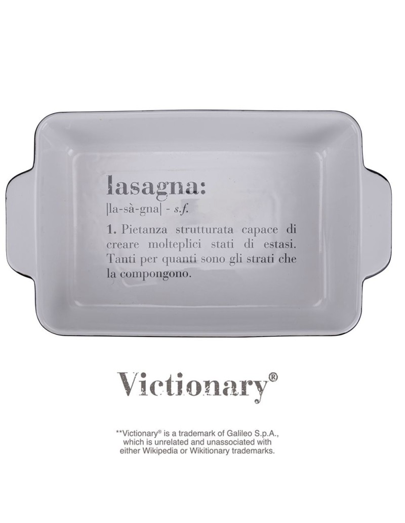 Victionary pirofila per lasagne in gres bianco e nero 37x21,7 cm, 2,95 l | Villa d'Este -VILLA D' ESTE
