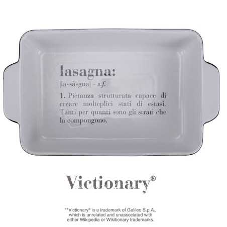 Victionary pirofila per lasagne in gres bianco e nero 37x21,7 cm, 2,95 l | Villa d'Este -VILLA D' ESTE