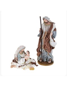 Set 2 Natività in tessuto dai toni tenui, collezione Natale | Brandani -BRANDANI