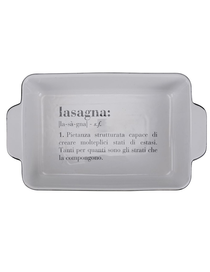 Victionary pirofila per lasagne in gres bianco e nero 37x21,7 cm, 2,95 l | Villa d'Este -VILLA D' ESTE