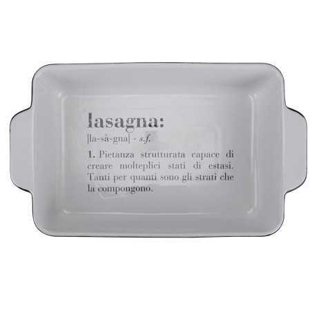 Victionary pirofila per lasagne in gres bianco e nero 37x21,7 cm, 2,95 l | Villa d'Este -VILLA D' ESTE