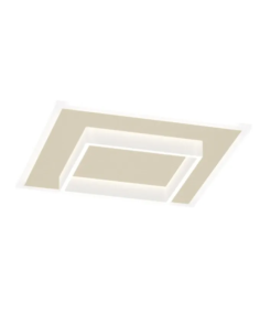 Plafoniera LED quadrata 65x65 in metallo sabbia e acrilico, 58 W CCT | Top Light -TOP LIGHT