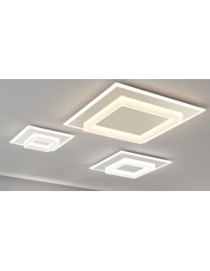 Plafoniera LED quadrata 65x65 in metallo sabbia e acrilico, 58 W CCT | Top Light -TOP LIGHT 2