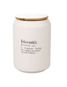 Victionary biscottiera in ceramica avorio con coperchio in bambù 1700 ml | Villa d'Este -VILLA D' ESTE