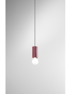 Lampada a sospensione in ceramica bordeaux lucido Ø 8 cm, cavo nero, E27 | Perenz -PERENZ