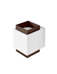Applique quadrata in gesso bianco con dettaglio bronzo, 2 GX53 alto/basso | Sforzin -SFORZIN - MILOOX 2