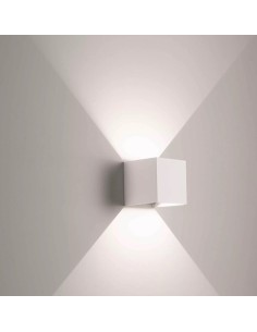 Applique LED a cubo bianco doppio fascio regolabile, 16 W 4000 K, IP54 | Affralux -AFFRALUX