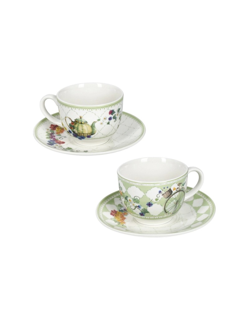 Set 2 tazzine Wonderland in new bone china | Brandani -BRANDANI