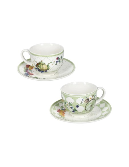 Set 2 tazzine Wonderland in new bone china | Brandani -BRANDANI